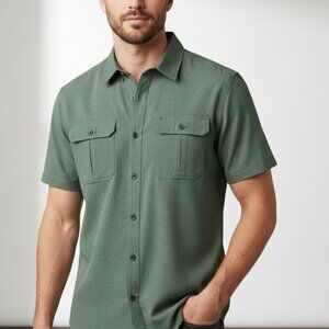 ZeroXposur Men’s Casual Button-Down Shirt – Olive – Size M – NWT